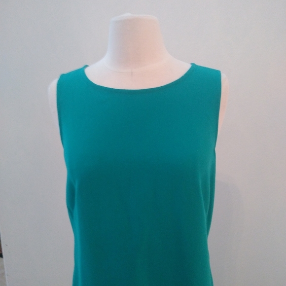 LOFT Sleeveless Sheath Colorblock Dress, Green/Black, size 6 - Picture 3 of 9